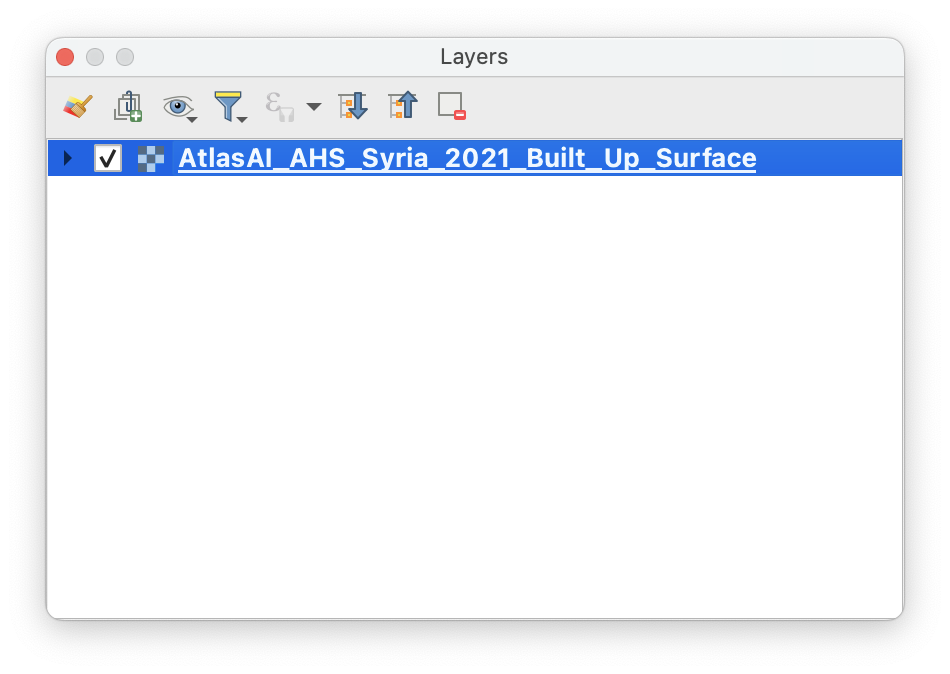 Figure 2. Opening layer properties