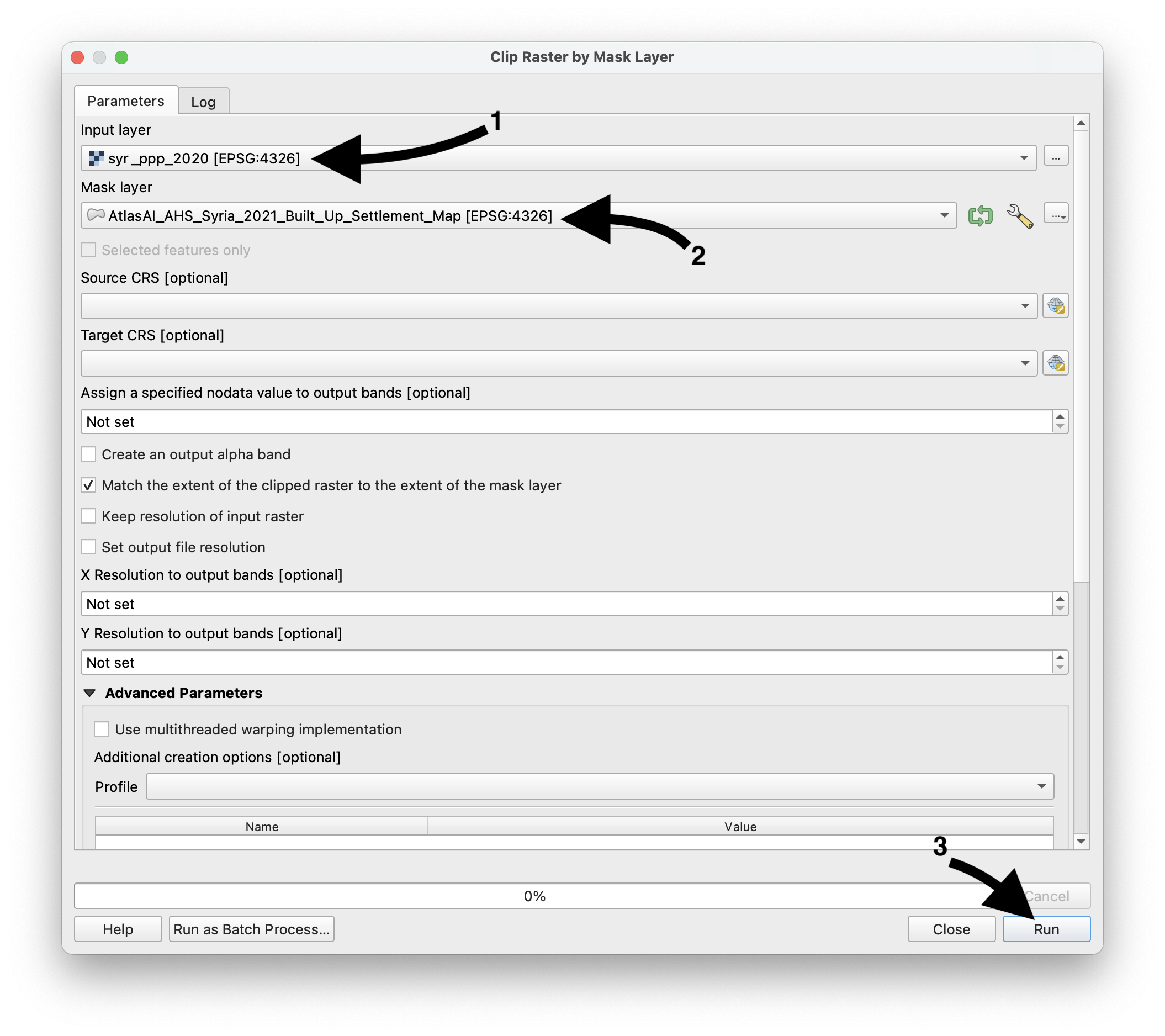 Figure 6. Clipping raster